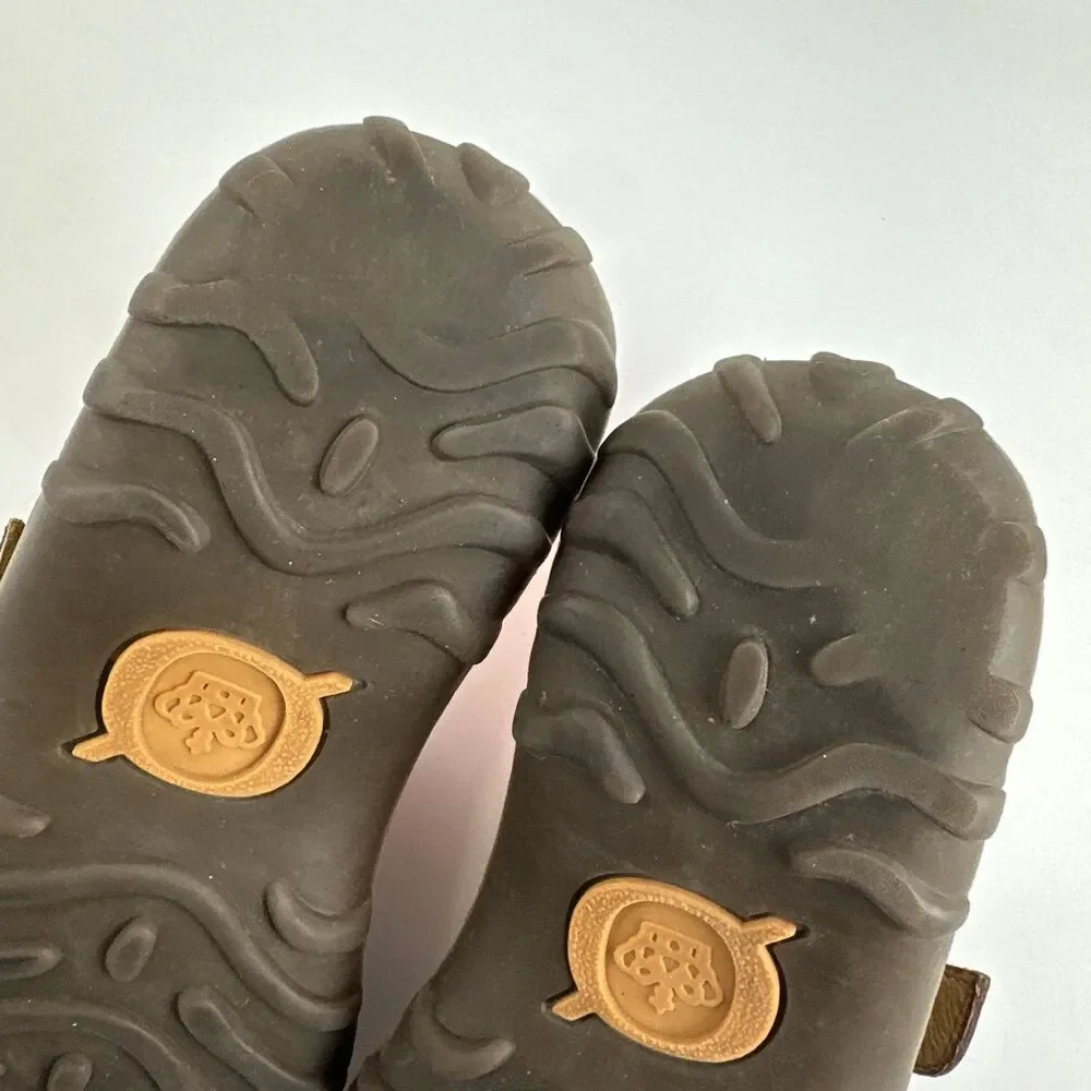 Born Judith‎ Sandal Brown Leather Slip On Cushioned Buckle Lug Sole Y2K Womens 8